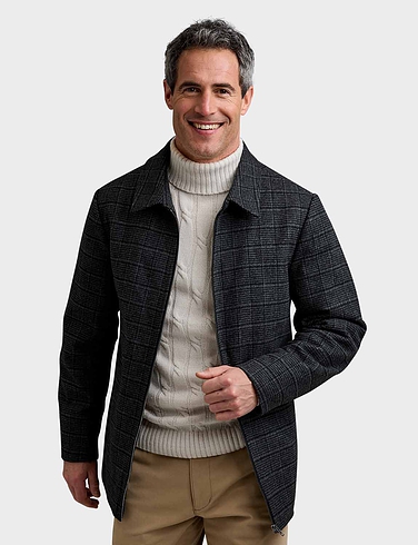 Aldon Wool Blend Check Jacket - MA330